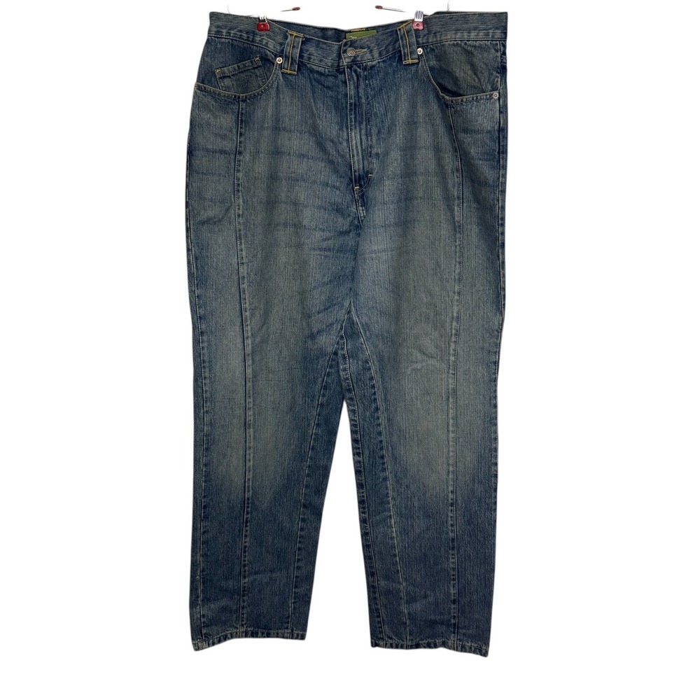 Meezan Men's‎ Jeans Y2K Vintage Artcouture Wide Leg Baggy Skater Denim Blue 40